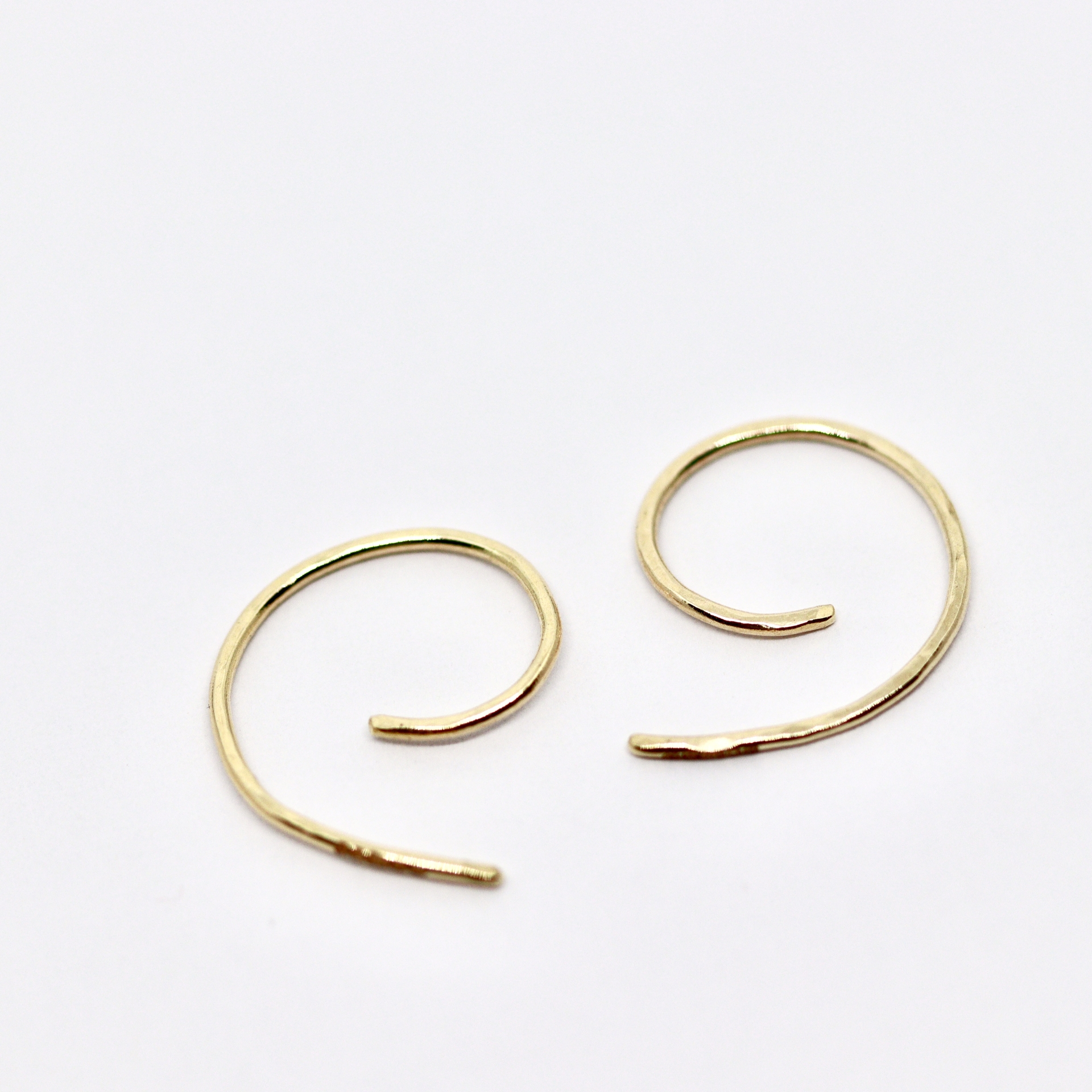 Golden Scroll Huggy Hoop Earrings